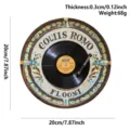 Retro hölzerne kreisförmige Wandbehang Dekoration mit Vintage Schallplatten Design 20cm. - 20*20*0.3cm / Dekorative Hängeschilder aus Holz – Retro-Schallplatte