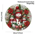 Christmas wooden hanging sign snowman family door plaque holiday party decor decoration gift - Four Snowmen