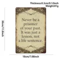 Vintage inspirational quote metal sign wall decor quote plaque home office classroom decor - English Quote Sign / 30x18x0.3cm