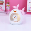 Süßes Enten Nachtlicht für das Kinderzimmer, Ei Design Nachttischlampe, Geschenk - Stil 039A Weiße Entenlampe
