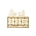 Wooden DIY desk calendar variant with Christmas tree and Santa Claus desktop decoration ornament - Christmas Calendars B