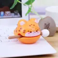 Cute orange animal wooden fish decompression toy desktop office relaxation ornament - Leopard Style (BB2598E)