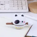 Cute cartoon cat decompression wooden fish toy desktop ornament for students and office. - Exam Success White Cat (BB2685)
