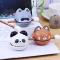 Cute animal wooden fish decompression toy office desktop decoration creative gift set - Stress Relief Muyu Set (3 Items)