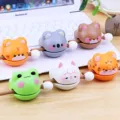 Cute animal wooden fish decompression toy, funny desktop ornament percussion gift. - Buddhist Style Muyu Set (6 Items)