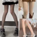 Collants transparents scintillants avec strass, collants Y2K élégants noirs et nude. - Taille unique / Lot de 3 / Noir, Blanc et Couleur Chair