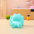 Niedliche Katzen-Schreibtisch-Figur in Blau-Grün, perfektes Deko-Objekt für Zuhause. - Flachliegender Handyhalter (2323)