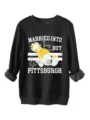 Women Casual Fleece Sweatshirt Long Sleeve Skeleton Graphic Pullover Winter Top! - S / Tops / Black