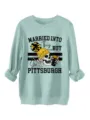 Casual women long sleeve crewneck sweatshirt featuring a stylish skeleton graphic print top. - S / Tops / Light Green