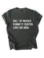 Vintage donkergrijs dames t-shirt met korte mouwen en stijlvolle witte print op borst. - S / Tops / donkergrijs