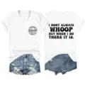 Camiseta casual de manga corta con cuello en V para mujer en blanco con shorts de mezclilla. - S / Tops / Blanco