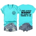 Camiseta informal de manga corta con cuello en V para mujer con texto y shorts vaqueros - S / Tops / Azul Agua Profunda