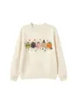 Cute cartoon pumpkin graphic detail on beige crewneck sweatshirt, perfect autumn style apparel. - 110cm / Tops / Sand