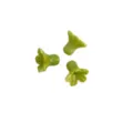 Green shell powder trumpet flower loose beads through-hole DIY jewelry craft accessories. - Light Green - Monochrome