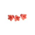 Shell powder embossed trumpet flower loose beads for DIY jewelry and hair accessories detail. - Cherry Blossom Pink - Monochrome