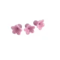 Pink morning glory flower loose beads for DIY jewelry making, cute craft accessories. - Light Purple - Monochrome
