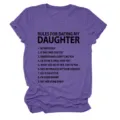 Lila Grafik T-Shirt Detailansicht mit lustigem Dating Regeln Typografie Druck auf Stoff. - S / Oberteile / Lila (Schwarzer Text)