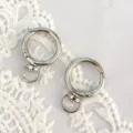 Silver round spring gate rings keychain hardware detail close-up view accessory - Round Style / Silver