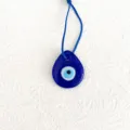 Turks boze oog druppel blauwe glas hanger amulet geluksbrenger mooie detail weergave - Waterdruppel