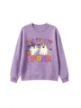 Kids Halloween cute ghost sweatshirt casual long sleeve crewneck pullover top for autumn - 110cm / Tops / Lavender