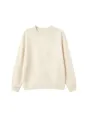 Kids solid color crewneck sweatshirt, casual long sleeve pullover, cozy autumn winter top. - 120cm / Tops / Sand