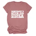 Lustiger Buchdruck Freizeit Damen Kurzarm T-Shirt, bequemer Stoff, stylische Alltagskleidung. - S / Oberteile / Roségold (Weiße Schrift)