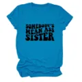 Helles blaues Damen Kurzarm T-Shirt mit lustigem Retro Grafik Spruch Druck Design. - S / Oberteile / Lila (Schwarzer Text)