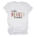 Detail view of the white casual short-sleeve t-shirt featuring stylish graphic text print. - S / Tops / Sand
