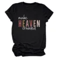 Casual black short-sleeve t-shirt with letter print, comfortable everyday women apparel. - S / Tops / Burgundy