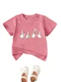 Joli t-shirt manches courtes pour enfant avec motif de canard drôle et citation inspirante. - Pêche