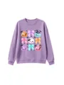 Lindo halloween dibujos animados albóndigas lazos coloridos estampado suéter morado - 120 / Tops / Lavanda