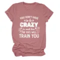 Damen Freizeit Rundhals Kurzarm T-Shirt mit witzigem Buchstaben-Print für bequemen Alltag. - S / Oberteile / Roségold (Weißen Text)