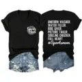 Maglietta da donna con scollo a V a maniche corta e shorts in denim, t-shirt nera casual. - Taglia S / Top / Nero