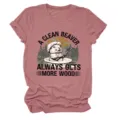 Lässiges Damen Rundhals Kurzarm Grafik T-Shirt mit witzigem Biber Print Motiv und Spruch. - S / Oberteile / Roségold