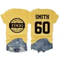 Γυναικείο casual t-shirt με στρογγυλή λαιμόκοψη vintage 1966 περιορισμένη έκδοση - S / Tops / Κίτρινο (Μαύρη Γραμματοσειρά)