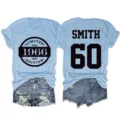 Εξατομικευμένο 1966 Limited Edition Smith 60 μπλουζάκι γενεθλίων με τζιν σορτς. - S / Tops / Ανοιχτό μπλε