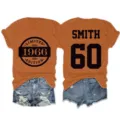 Γυναικείο casual t-shirt κοντό μανίκι με 1966 limited edition εκτύπωση και όνομα. - S / Tops / Καμένο Πορτοκαλί (Μαύρη Γραμματοσειρά)
