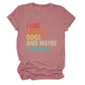 Dames casual korte mouw t-shirt met retro slogan print comfortabele katoenen top - S / Tops / Roségoud