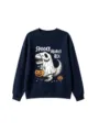 Spooky Saurus Rex Halloween dinosaur sweatshirt for kids casual autumn winter long sleeve top - 110cm / Tops / Navy Blue
