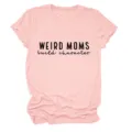 T-shirt femme rose à manches courtes col rond avec imprimé lettre style casual top - S / Hauts / Rose