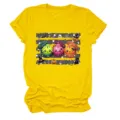 Halloween kawaii süße Teigtaschen Grafikprint Kurzarm Rundhals gelbes T-Shirt Detail - S / Oberteile / Gelb