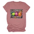Halloween niedliche dumpling grafik kurzarm rundhals freizeit damen t-shirt detailansicht. - S / Oberteile / Roségold