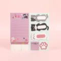 Set di note adesive PET gatto cartone animato carino, blocchetti per appunti e linguette. - 14.5*10CM / Gatto con Gomitolo