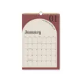 2025 Calendrier Mural Minimaliste Retro Style Arche Planificateur Mensuel Avec Spirale - 254*375 mm