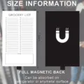 Bloc de notas de lista de compras magnético con dorso magnético 4.5x7.5 pulgadas para nevera - Estilo 1 / 60 páginas