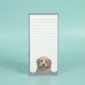 Cute magnetic notepad with lined pages and lovely dog illustration for fridge or office use. - 19*9.3*0.45 CM / Style 3