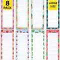 Paquete de 8 blocs de notas magnéticos para nevera lista de compra diseño de frutas - Estilo A patrones de frutas juego de 8