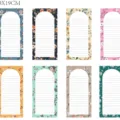 Bloc de notas magnético floral para refrigerador lista de compras memo bonito diseño floral - Cuadernos con patrón floral juego de 8