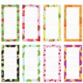 Bloc de notas magnético para nevera diseño de frutas lista de compras papelería - Estilo B cuadernos con patrón de frutas juego de 8