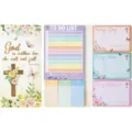 Ensemble de notes adhésives florales chrétiennes avec verset biblique, jolis blocs-notes. - Texte et illustrations de la Bible